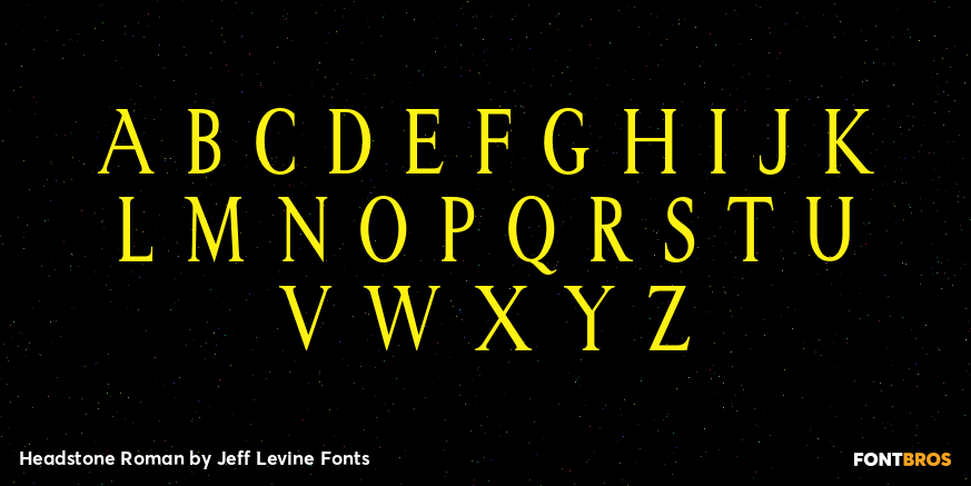 Headstone Roman Font Poster #3