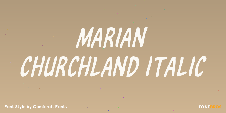 Marian Churchland Italic Font Poster #1