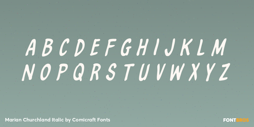 Marian Churchland Italic Font Poster #2