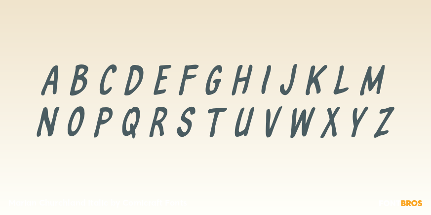 Marian Churchland Italic Font Poster #3