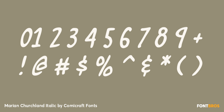 Marian Churchland Italic Font Poster #4