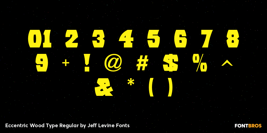 Eccentric Wood Type Regular Font Poster #1