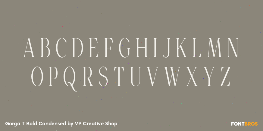 Gorga T Bold Condensed Font Poster #2