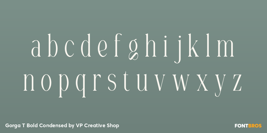 Gorga T Bold Condensed Font Poster #3