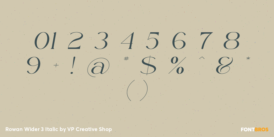 Rowan Wider 3 Italic Font Poster #1