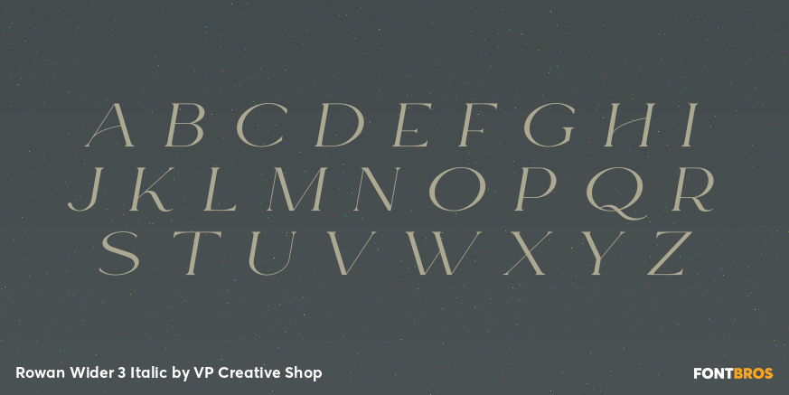 Rowan Wider 3 Italic Font Poster #1
