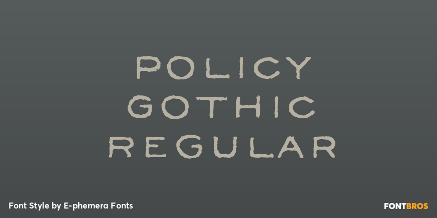 Policy Gothic Regular Poster