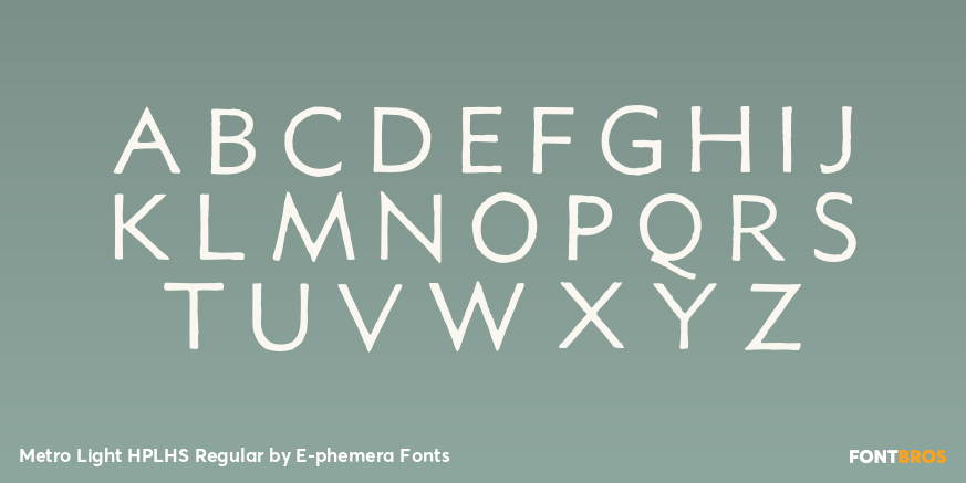 Metro Light HPLHS Regular Font Poster #2