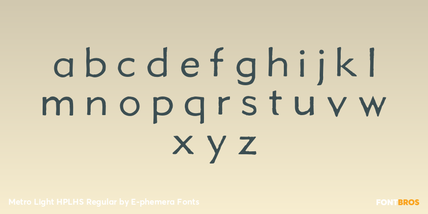 Metro Light HPLHS Regular Font Poster #3