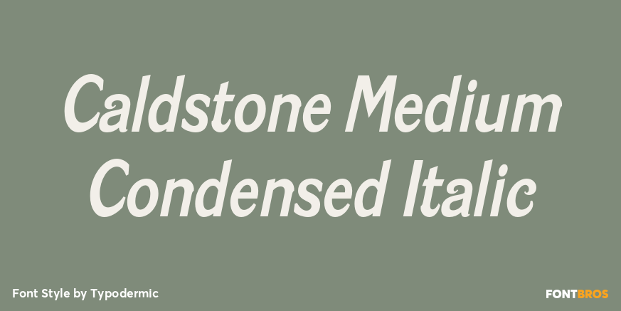 Caldstone Medium Condensed Italic Poster