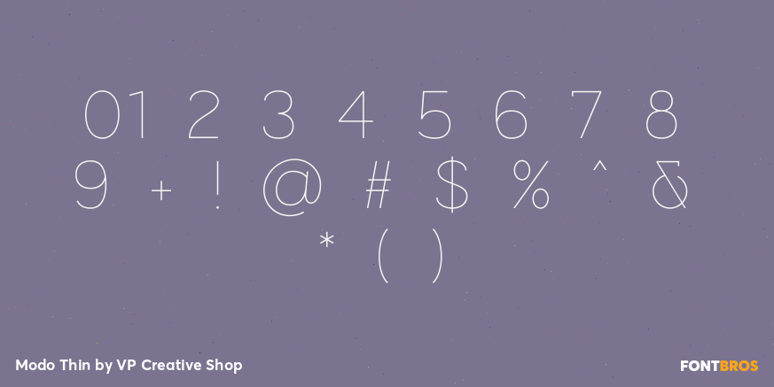 Modo Thin Font Poster #1