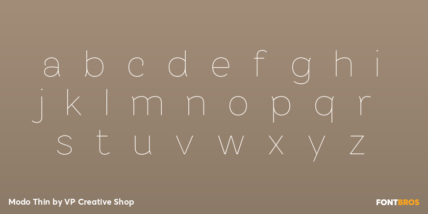 Modo Thin Font Poster #3