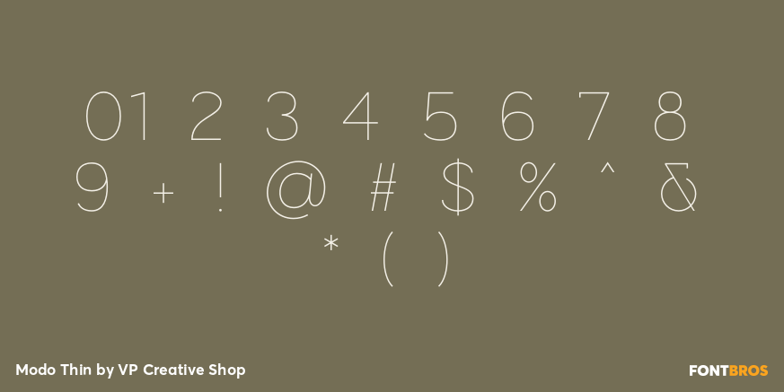Modo Thin Font Poster #4