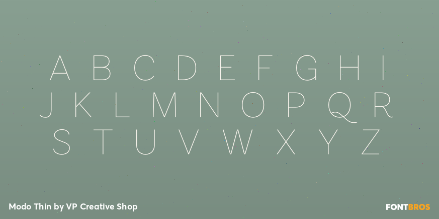 Modo Thin Font Poster #1