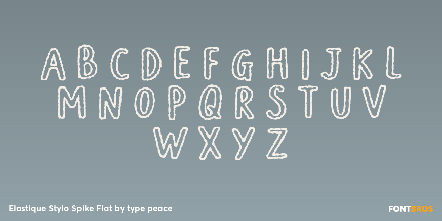 Elastique Stylo Spike Flat Font Poster #2