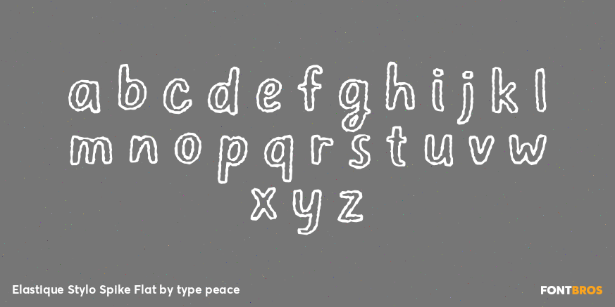 Elastique Stylo Spike Flat Font Poster #3