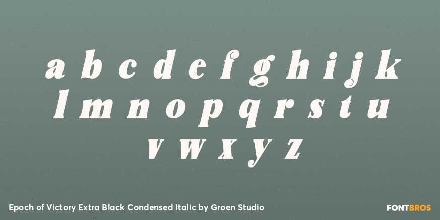 Epoch of Victory Extra Black Condensed Italic Font Poster #3