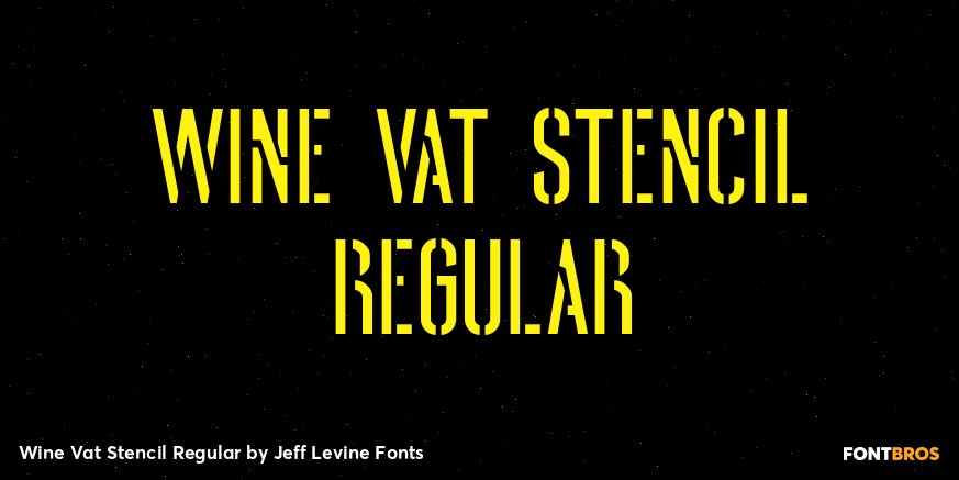 Wine Vat Stencil Regular Font Poster #1