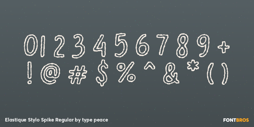 Elastique Stylo Spike Regular Font Poster #1