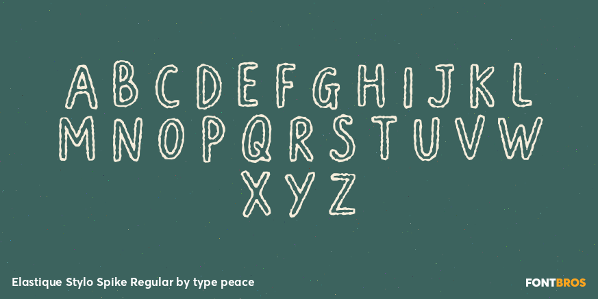 Elastique Stylo Spike Regular Font Poster #2