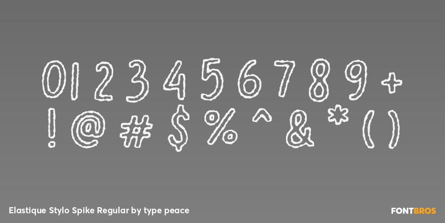Elastique Stylo Spike Regular Font Poster #4