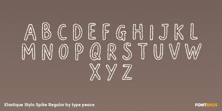 Elastique Stylo Spike Regular Font Poster #1