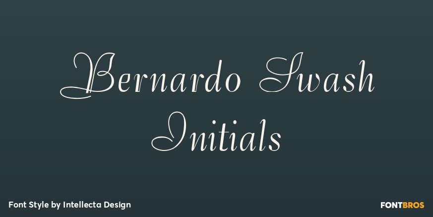 Bernardo Swash Initials Poster