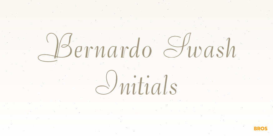 Bernardo Swash Initials Poster