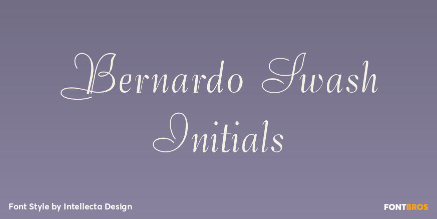 Bernardo Swash Initials Poster