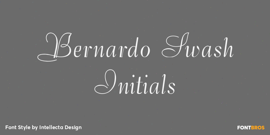 Bernardo Swash Initials Poster