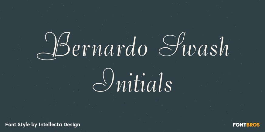 Bernardo Swash Initials Poster
