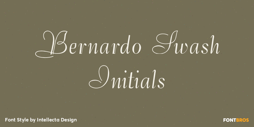 Bernardo Swash Initials Poster