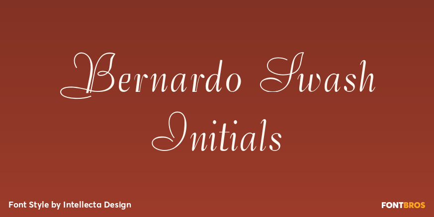 Bernardo Swash Initials Poster