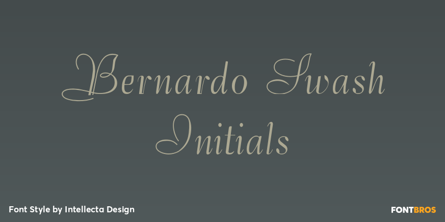 Bernardo Swash Initials Poster
