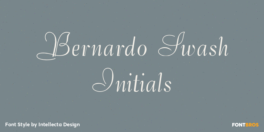 Bernardo Swash Initials Poster