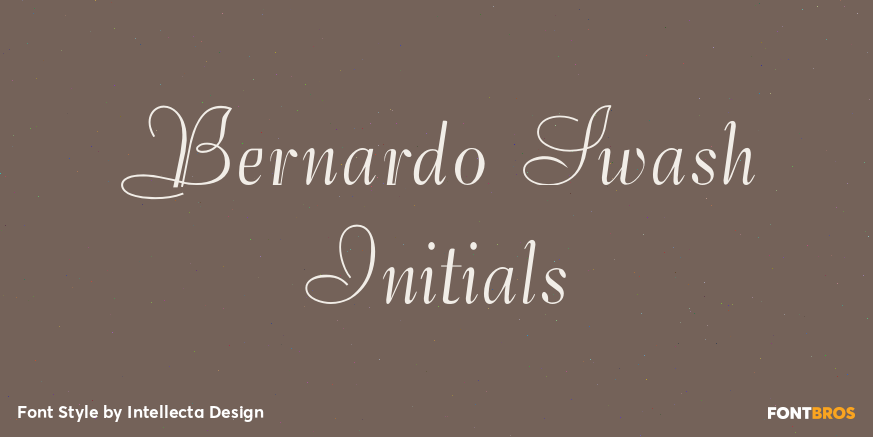 Bernardo Swash Initials Poster