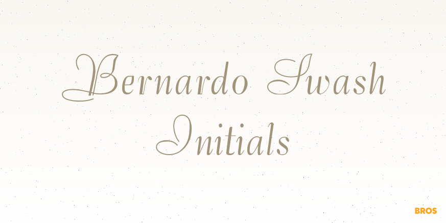 Bernardo Swash Initials Poster