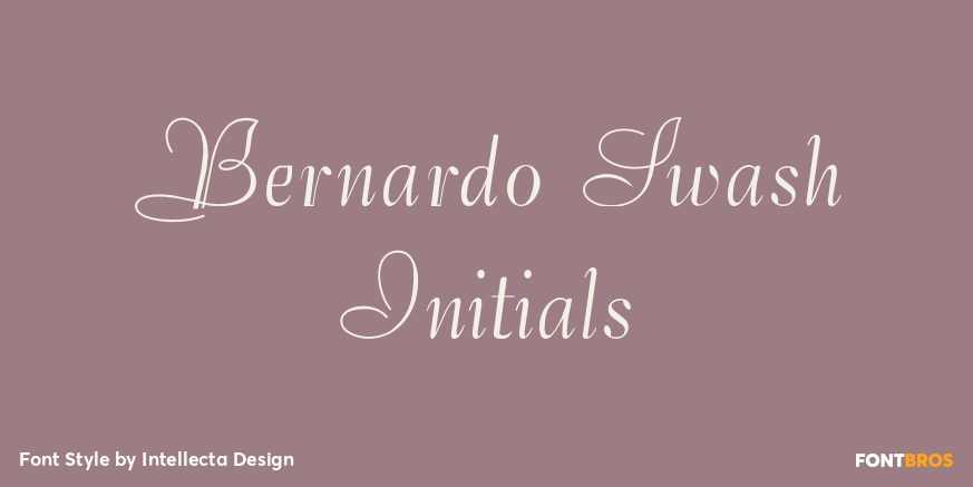 Bernardo Swash Initials Poster