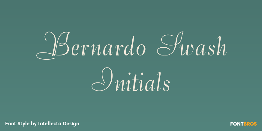 Bernardo Swash Initials Poster