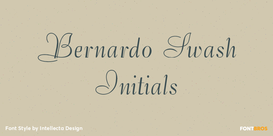 Bernardo Swash Initials Poster