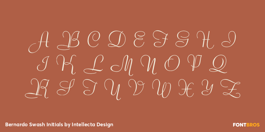 Bernardo Swash Initials Font Poster #2