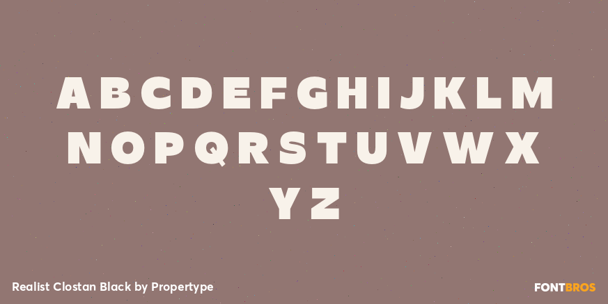 Realist Clostan Black Font Poster #2