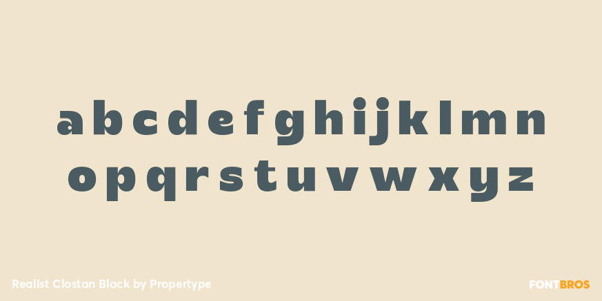 Realist Clostan Black Font Poster #3