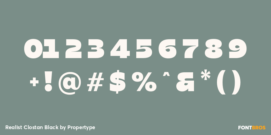 Realist Clostan Black Font Poster #4