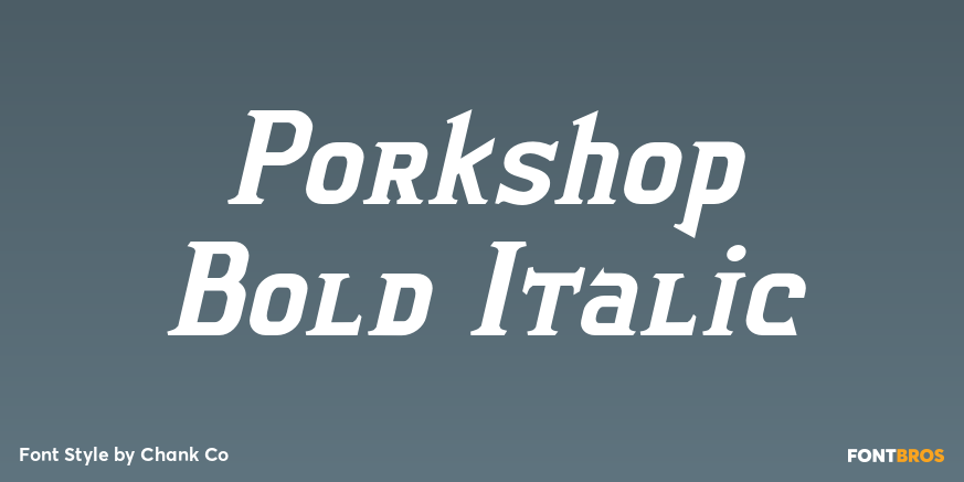 Porkshop Bold Italic Poster