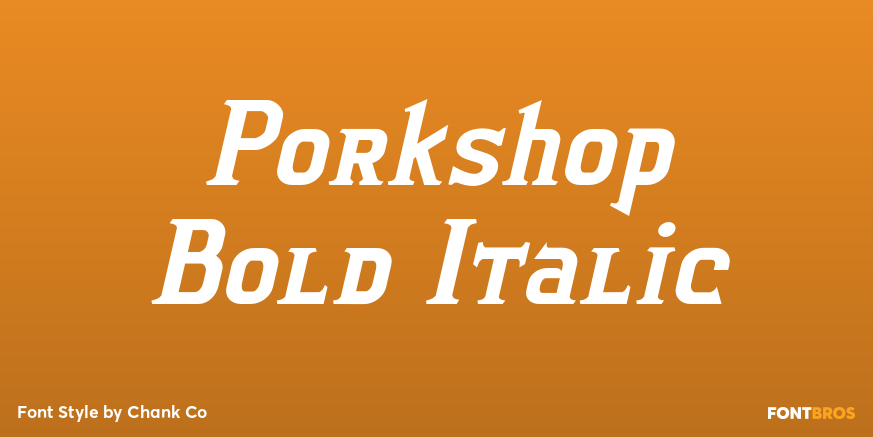 Porkshop Bold Italic Poster