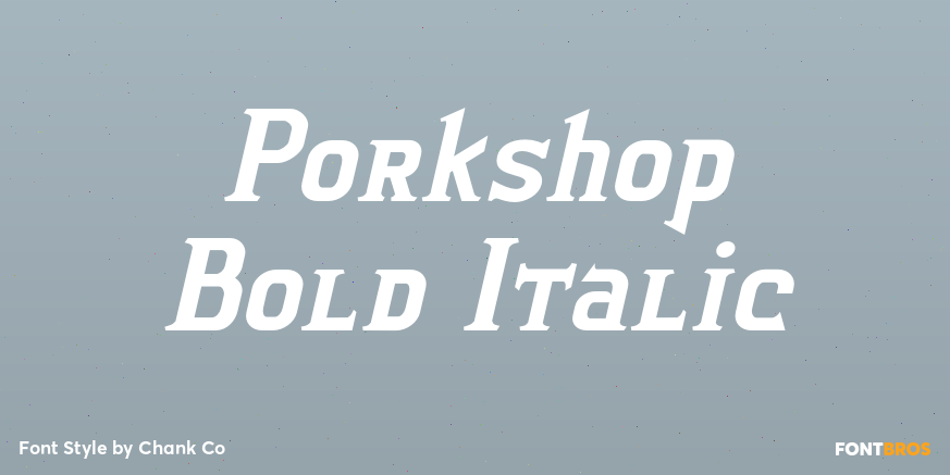 Porkshop Bold Italic Poster