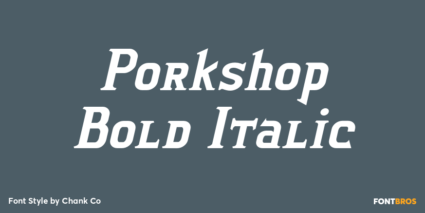 Porkshop Bold Italic Poster