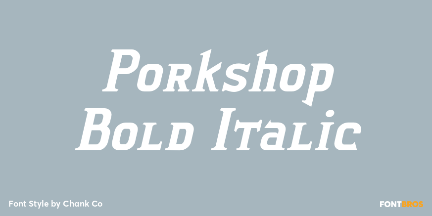 Porkshop Bold Italic Poster