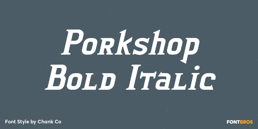 Porkshop Bold Italic Poster
